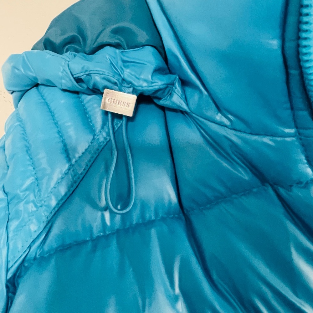 Guess Blue Puffer Jacket - Picture 3 of 6